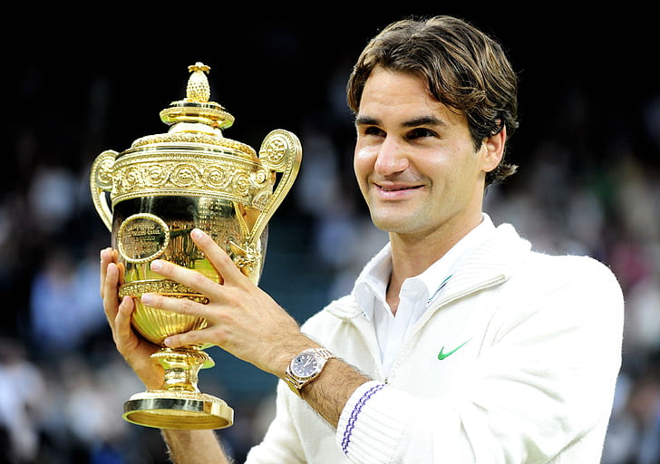 Roger Federer, tenista, revés com uma mão, Roger Federer, tenista, revés com uma mão, HD papel de parede