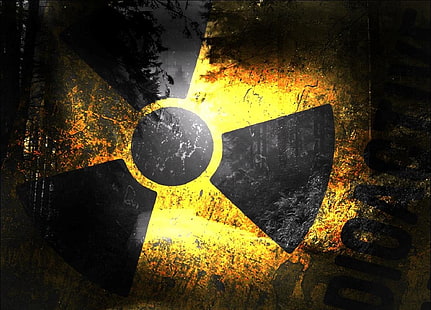 Logotipo de risco biológico, Sci Fi, Radioativo, HD papel de parede HD wallpaper