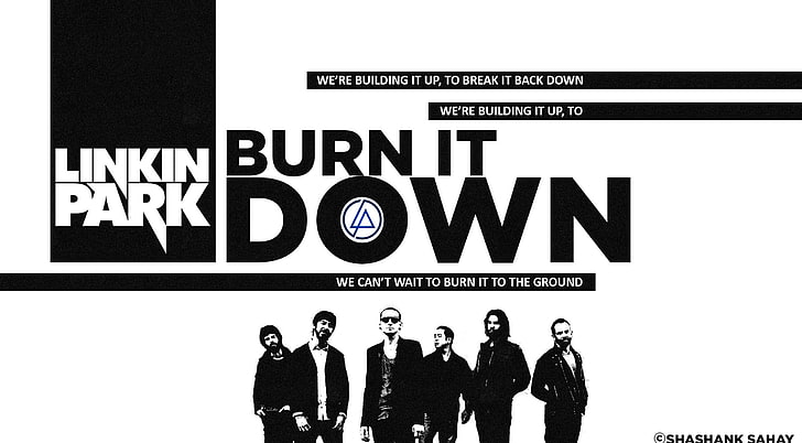 Burn It Down - Linkin Park, Linkin Park Burn it Down plakat, muzyka, sztuka / typografia, Tapety HD