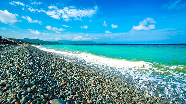amante de la naturaleza, horizonte, pebble beach, filipinas, surigao, mabua pebble beach, mar, piedras, agua azul, olas, frozenblizzard, playa, paisaje marino, paisaje, nikon, fotografía, naturaleza, peeble, asia, ciudad de surigao, resort, Fondo de pantalla HD