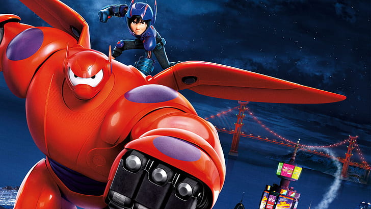 Big Hero Disney Movie, baymax версия 2.0, филми, холивудски филми, холивуд, 2014 г., HD тапет