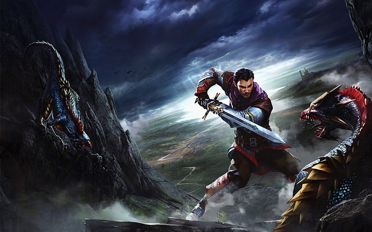 Risen 3 Titan Lords 2014, male character holding sword screenshot, Games, , 2014, HD wallpaper