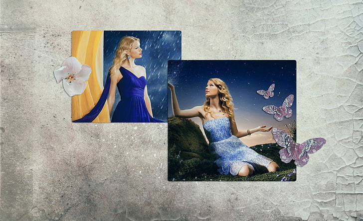 Taylor Swift, Music, Taylor Swift, Creative, Butterflies, Nightfall, Fantasy, Tapety HD