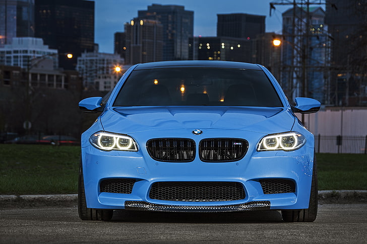 블루 BMW 차량, BMW, M5, F10, 야스 마리나 블루, HD 배경 화면