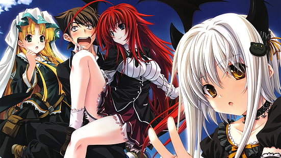Anime Mädchen, Anime, Kunstwerk, Highschool DxD, Gremory Rias, Toujou Koneko, Argento Asia, HD-Hintergrundbild HD wallpaper