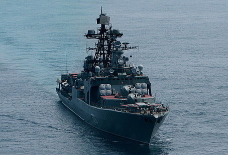 Marine, Projekt 1155, großes U-Boot-Abwehrschiff, Admiral Winogradow, HD-Hintergrundbild HD wallpaper