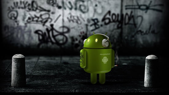 Android toy clip art, robot, android, dark, Fondo de pantalla HD HD wallpaper