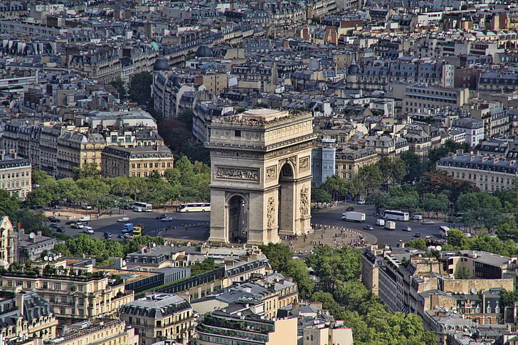 Städer, Paris, Triumfbågen, HD tapet