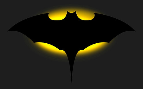 batman bat signal digital art vector art minimalism batman logo, HD wallpaper HD wallpaper
