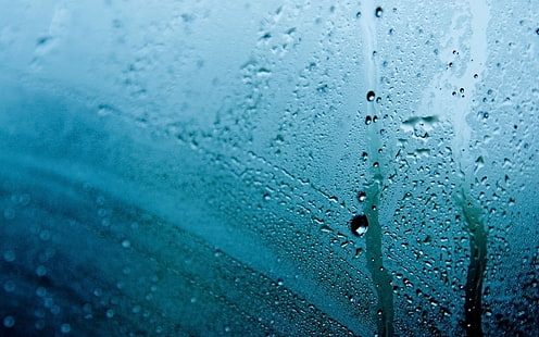 tetesan air, hujan, air pada gelas, tetesan air, Wallpaper HD HD wallpaper