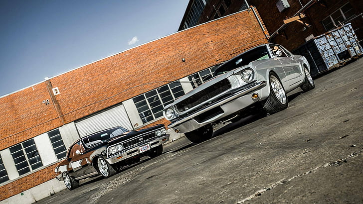 samochody, chevelle, chevy, ford, mustang, vintage, Tapety HD