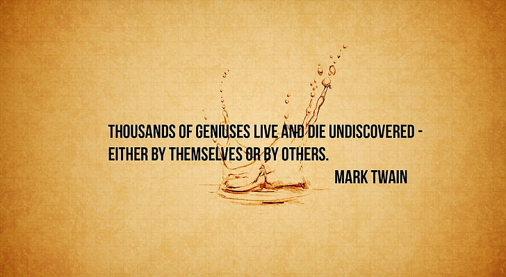 Mark Twain, Artistik, Tipografi, Kutipan, Wallpaper HD