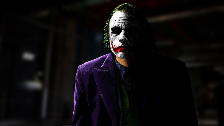 Le film Joker encore, Joker, Batman, The Dark Knight, Heath Ledger, films, cheveux verts, artwork, Fond d'écran HD
