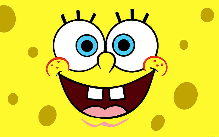 Spongebob tersenyum, spongebob squarepants, spongebob, senyum, kartun, anak-anak, Wallpaper HD