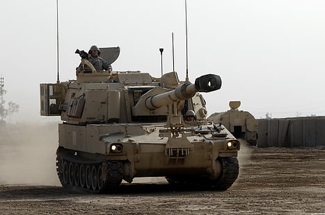 танк, армия, Паладин, военен, превозно средство, HD тапет HD wallpaper