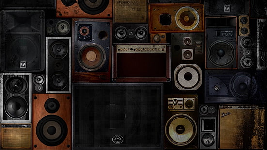 music audio speakers objects 1920x1080  Entertainment Music HD Art , Audio, Music, HD wallpaper HD wallpaper