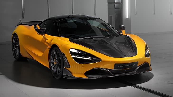 McLaren 720S, Supersportwagen, Auto, Fahrzeug, gelbe Autos, Scheinwerfer, Sportwagen, HD-Hintergrundbild
