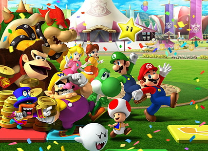 Mario, Mario Party 8, HD wallpaper HD wallpaper