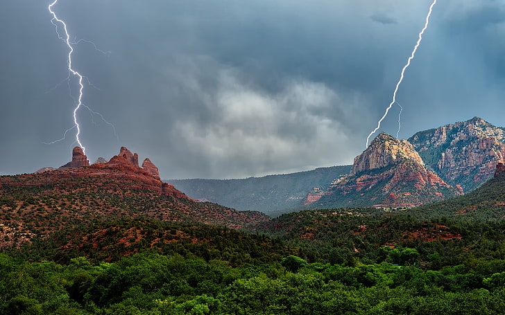 Sedona Schnebly Hill In Arizona Storm Desktop Wallpaper Hd For Laptop Mobile Phones And Tv 3840×2400, HD wallpaper