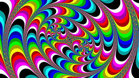 optical illusion, color, line, abstraction, hallucination, illusion, HD wallpaper HD wallpaper