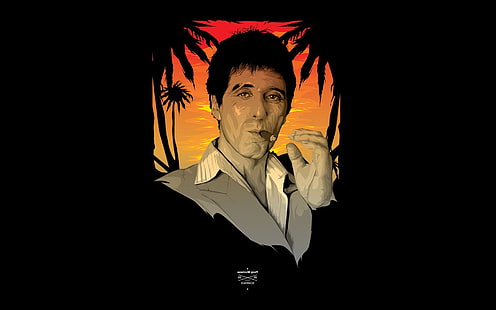 Al Pacino, แฟนอาร์ต, ภาพยนตร์, Scarface, Tony Montana, วอลล์เปเปอร์ HD HD wallpaper