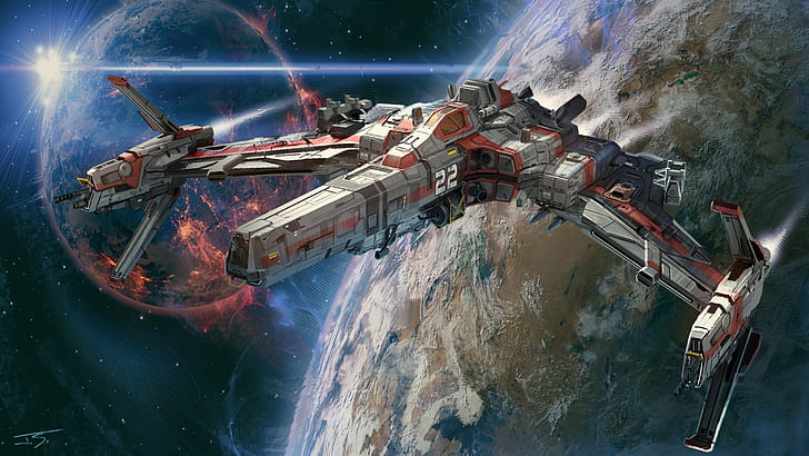 Spaceships Sci Fi, Art, Beautiful Pictures Jude Smith Desktop Wallpaper Hd 2560 × 1440, วอลล์เปเปอร์ HD