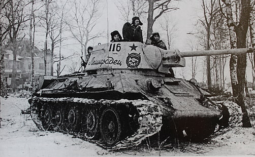 灰色の戦車、写真、戦車、ソビエト、平均、T-34-85、レニングラード、 HDデスクトップの壁紙 HD wallpaper