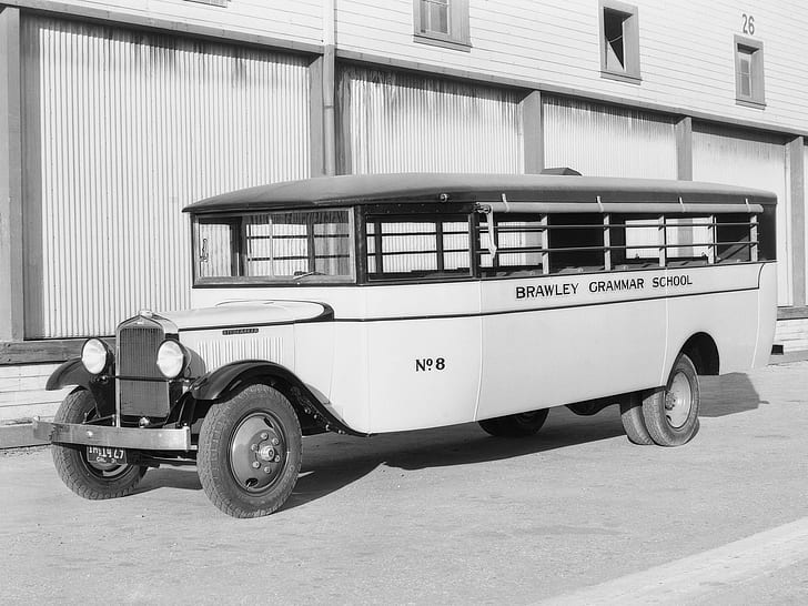 1931, bus, carriage, coach, crown, motor, retro, s series, school, semi, studebaker, tractor, transport, HD wallpaper