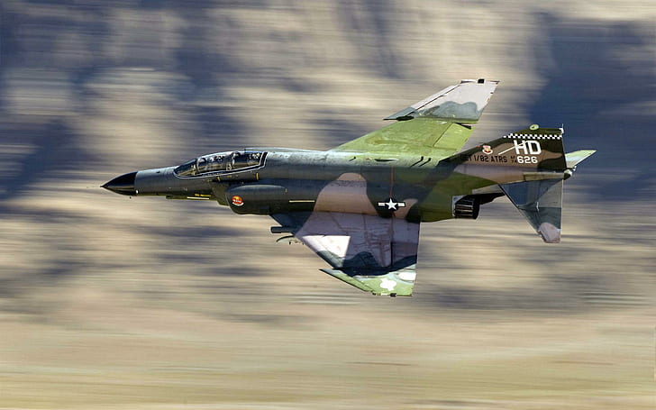 F4 jet fighter, jet fighter, fighter, HD wallpaper