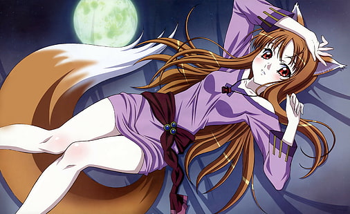 Anime Girls, Spice and Wolf, Wolf Girls, Holo, anime girls, spice and wolf, wolf girls, holo, HD тапет HD wallpaper