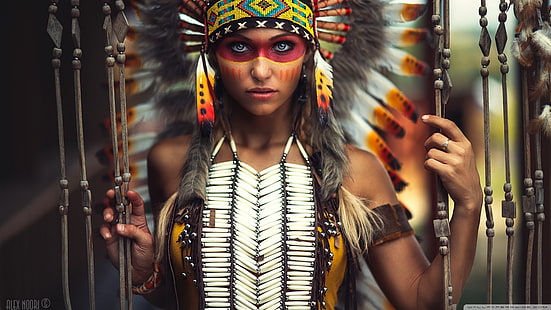 nativo, americanos nativos, EUA, mulheres, HD papel de parede HD wallpaper