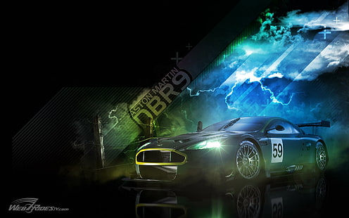 Aston Marting Dbr9, Aston Martin DB9, racing, Aston Martin, Aston Matrin DBR9, bilar, HD tapet HD wallpaper