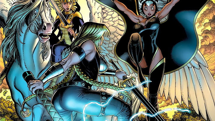 Marvel X-Men character illustration, comics, X-Men, Storm (personaggio), Sfondo HD