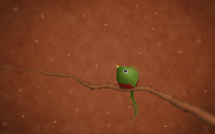 녹색 곤충 스티커, 조류, 동물, 삽화, HD 배경 화면