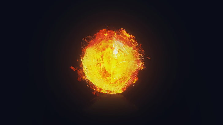 fogo, bolas de fogo, Sauron, o olho de Sauron, HD papel de parede