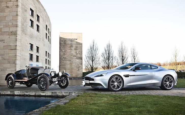 Старый и Новый Aston Martin Vanquish, Старый Aston Martin, классический Aston Martin, винтажный Aston Martin Vanquish, Aston Martin Vanquish, HD обои