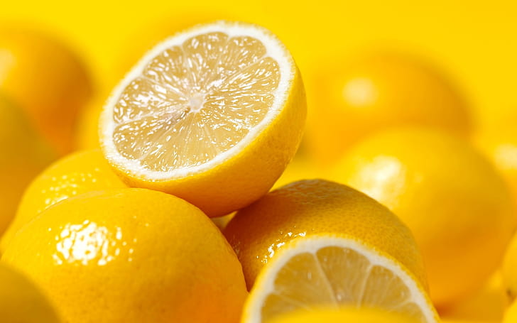 Limoni di frutta, frutta, limone, Sfondo HD