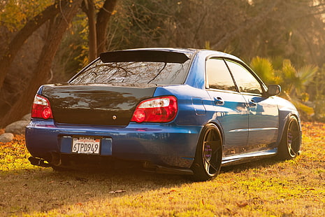 Subaru Impreza WRX STI, subaru impreza, wrx sti, субару, тюнинг, синяя, blå, HD tapet HD wallpaper