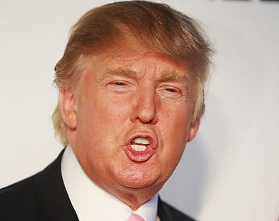 Presidente dos EUA Donald Trump, Donald Trump, homem, homem de negócios, rosto, emoções, HD papel de parede HD wallpaper