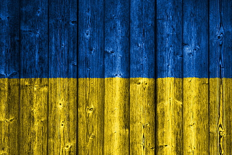 木材、ウクライナ、旗、ウクライナ語、木造、ウクライナの旗、ウクライナの旗、 HDデスクトップの壁紙 HD wallpaper