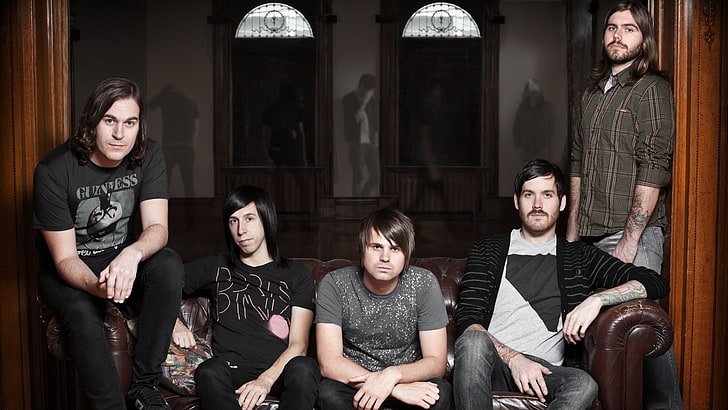 Silverstein band, silverstein, band, couch, members, haircuts, HD wallpaper
