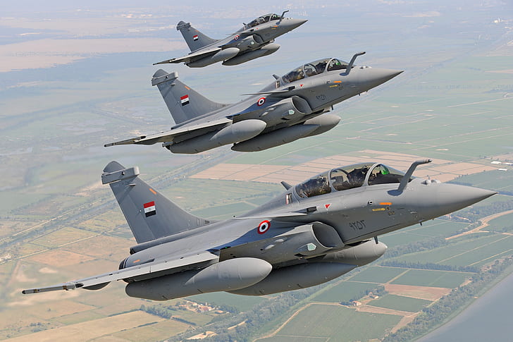 Fighter, Dassault Rafale, PTB, The Egyptian air force, Rafale DM, HD wallpaper