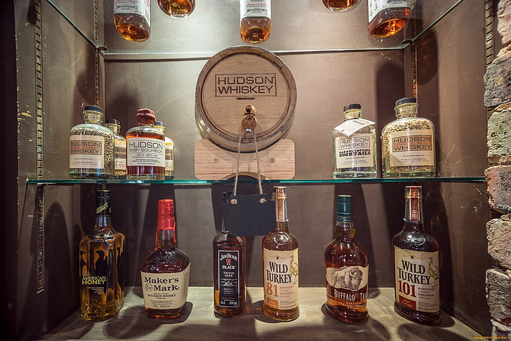 alcohol, bottles, whiskey, Jim Beam, HD wallpaper