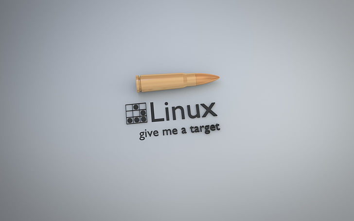Linux Give Me A Target, logo Linux, komputery, Linux, linux ubuntu, Tapety HD