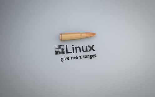 لينكس أعطني الهدف ، شعار لينكس ، أجهزة الكمبيوتر ، لينوكس ، لينكس أوبونتو، خلفية HD HD wallpaper