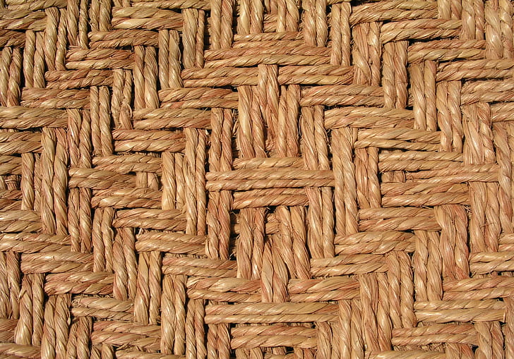 texture, rope, fiber, netting, straws, natural material, straw plaits, HD wallpaper