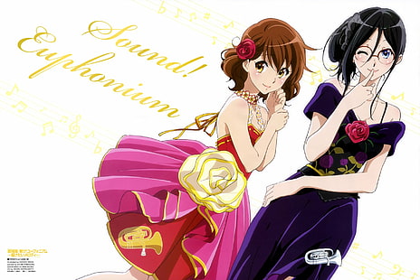 Anime, Sound! Euphonium, Asuka Tanaka, Kumiko Oumae, HD wallpaper HD wallpaper