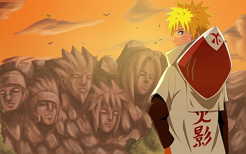 Minato Uzumaki, Naruto Shippuuden, Uzumaki Naruto, Hokage, Anime, Anime Boys, HD-Hintergrundbild HD wallpaper