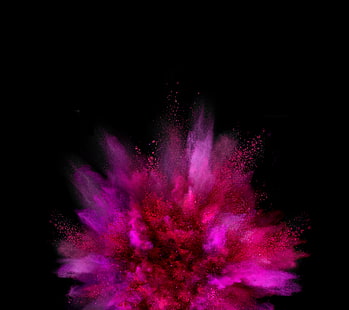 ورق حائط رقمي انفجار مسحوق وردي ، انفجار ، طلاء ، LG G Flex 2، خلفية HD HD wallpaper