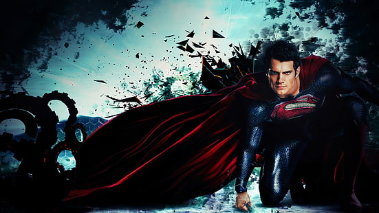 Супермен, Генри Кавилл, Человек из стали, фильмы, HD обои HD wallpaper